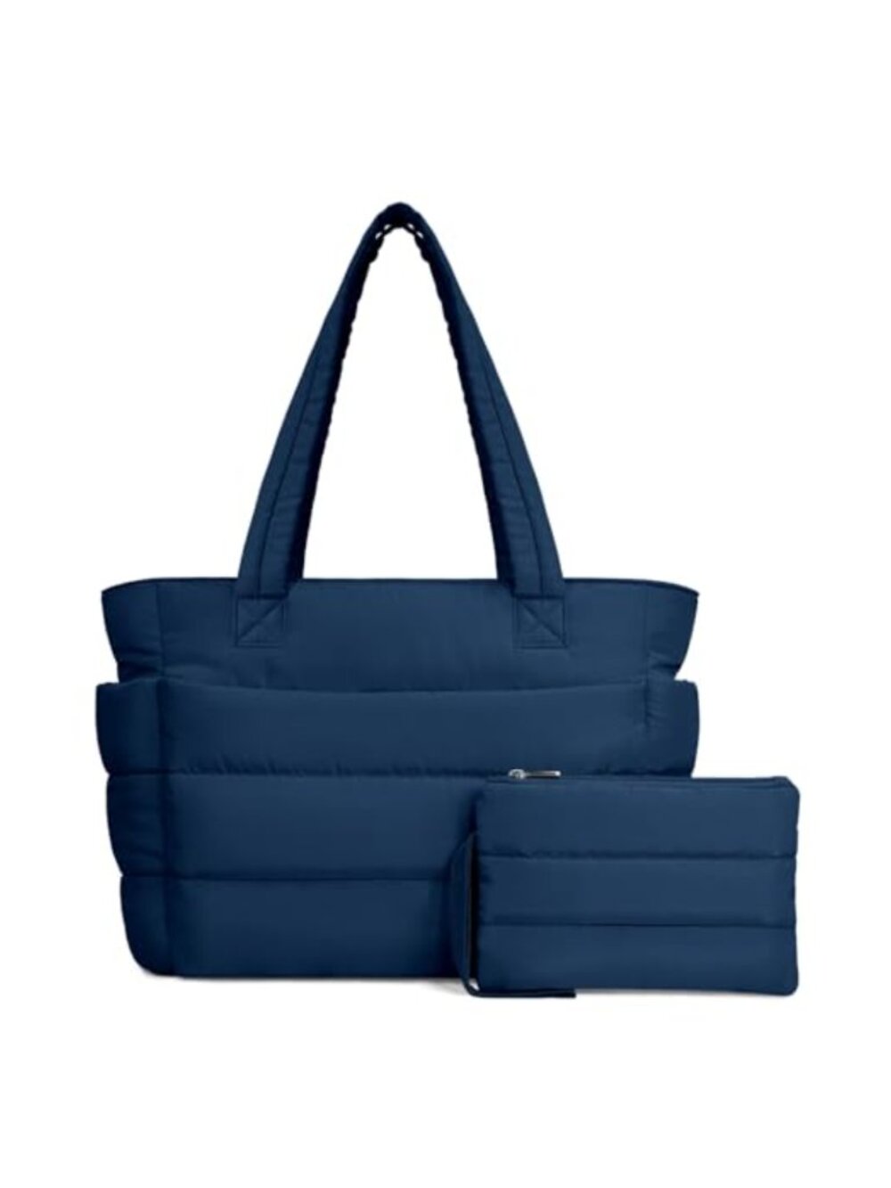 Puffer Tote Bag Lightweight Quilted Shoulder Bag with Compartments